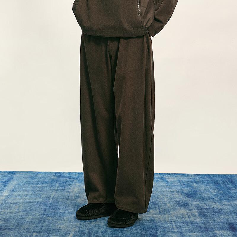 CROQUIS Men's 2025 Autumn Loose Fit Curved Casual Trousers