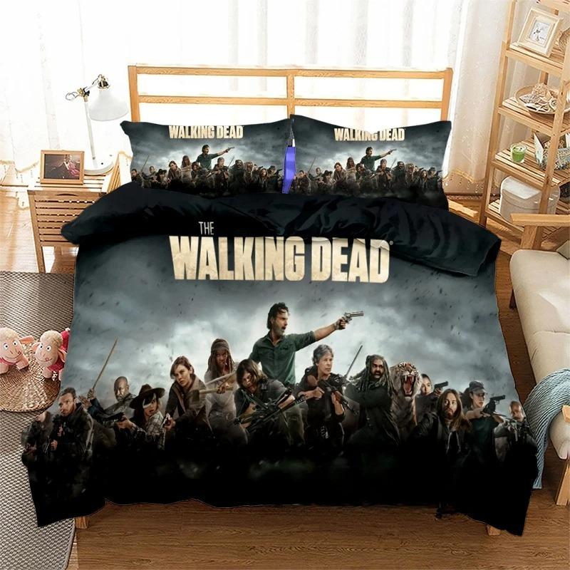 The Walking Dead Bedding Sets Exquisite Bed Supplies Set Horror Tv Anime Bed Comforter Set Bedding Set Birthday Gift