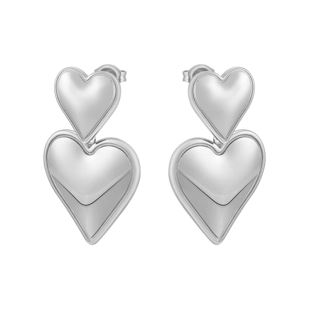 

Серьги MINI Серьги-подвески в форме сердца с жемчугом Золотого цвета для женщин Позолоченные серьги 18 карат Удача Милые украшения E231465