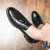 Nová móda Pánské společenské boty Osobnostní trend Paty Kožené Svatební boty Pánské ploché Kožené boty Oxfords