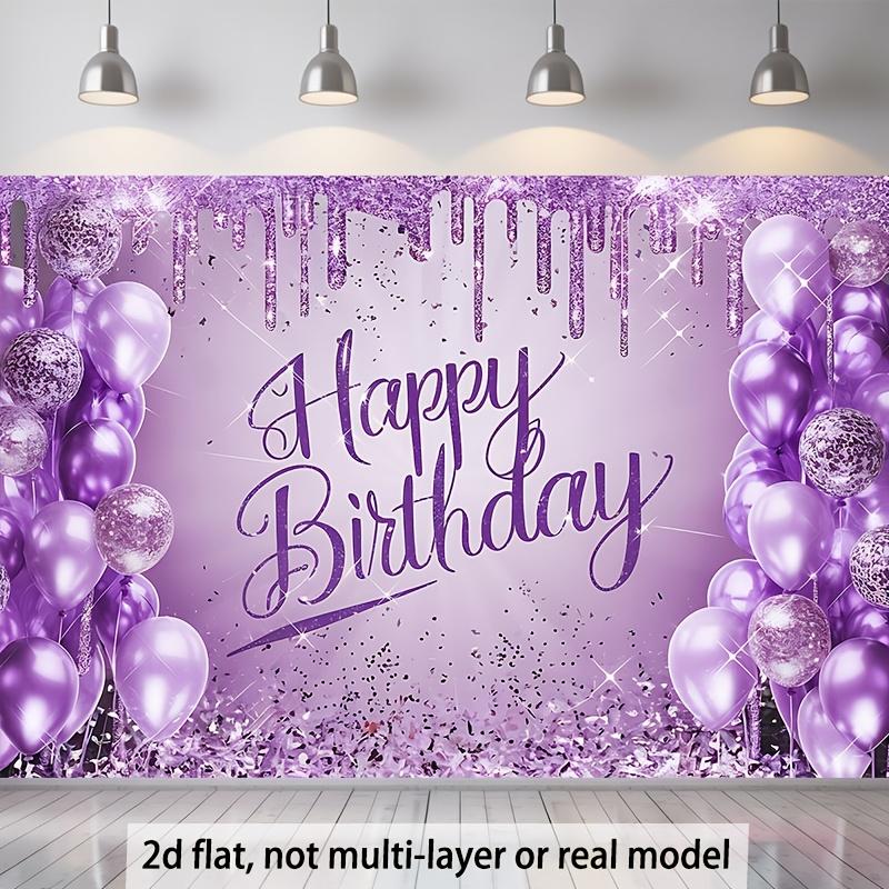 1Pcs Banner 1pc Purple Glitter Birthday Decoration Background Winter Backdrop Decorations For Photo Studio Photo Booth Christmas