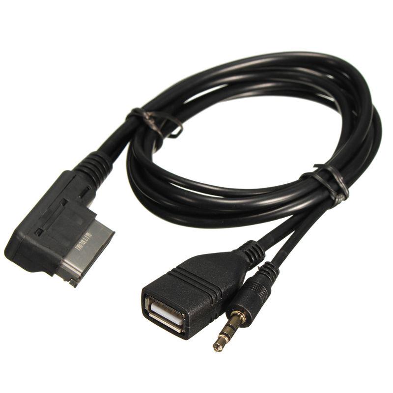 Music AMI To 3.5mm Male AUX Adapter Cable for A6L