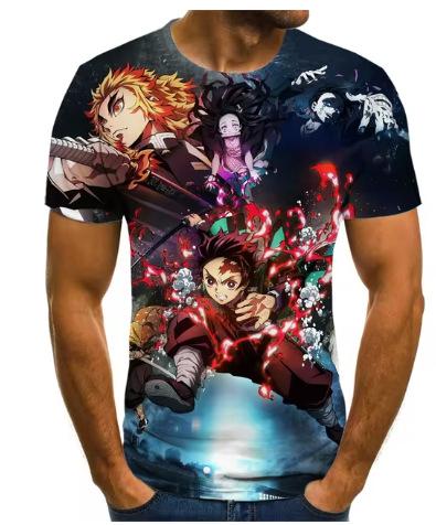 Ghost Annihilation Blade 3D Printed T-Shirt Men's and Women's Summer Fashion Casual Short Sleeve Neutral Harajuku Street Trend Super