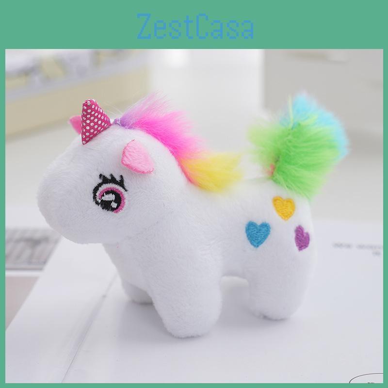 Theme Unicorn Cartoon Plush Toy Backpack Pendant Cute Keyring Decoration Gift