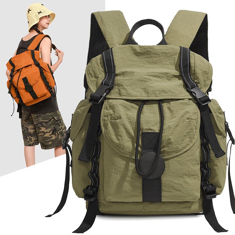Backpack New Ins Simple Nylon Lightweight Backpack Travel Mountaineering Bag Student Computer Bag Male