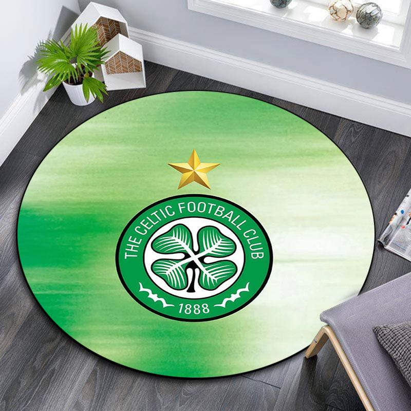 Celtic Football Club,Round Area Rug,Carpet Rug for Living Room Bedroom Sofa Playroom Decor,Non-slip Floor Mat