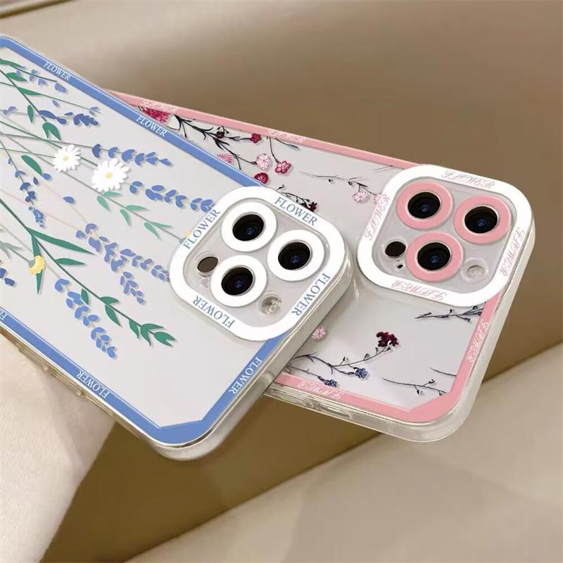 INS Pretty Flowers Clear Soft Tpu Case For Motorola Moto G22 G30 G52 G53 G60 G32 G73 G72 G71 G60S G9 Play Plus EDGE 40 PRO Cover