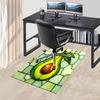 1PC Avocado Stained Glass Non-Slip Floor carpet, suitable for Office, bedroomand playrooms. It can also be used as a sofa footrest cover-T65