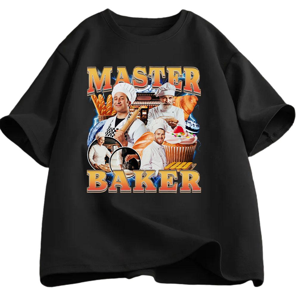 Meisterbäcker Lustiges Meme Muster T-Shirt Sommer Herren Damen Lässig Baumwolle Mode Harajuku Übergroß Streetwear Y2K T-Shirt Top