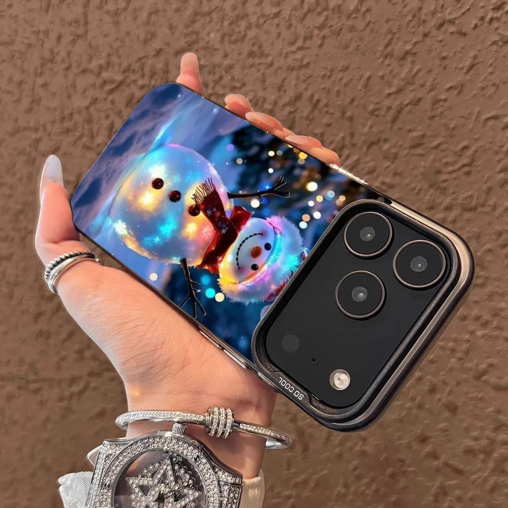 Luminous snowman Phone Case case for iPhone17 16 15 14 13 12 11 Pro/ Max/Plus shock-proof rear cover anti-fingerprint
