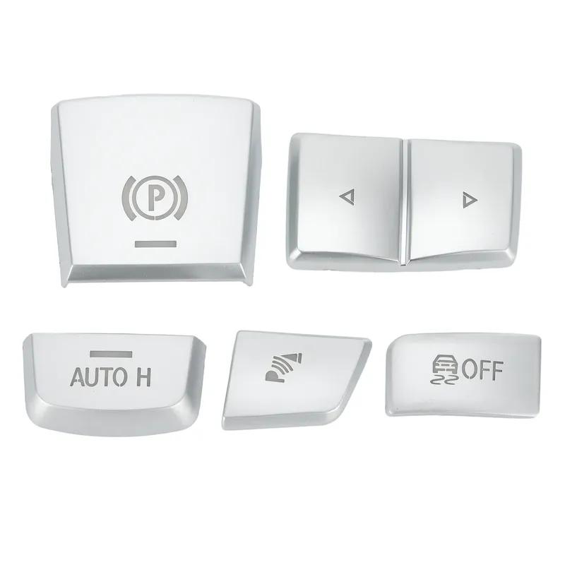 5x Handbrake Gear Shift Panel Side Switch P Button Covers For BMW 5 6 7 Series F10 GT F07 F06 F12 F13 For BMW X3 F25 X4/F26