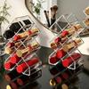 9 Slots Clear Acrylic Lipstick Holder Dustproof Transparent Cosmetic Organizer for Bathroom Countertop