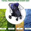 Stroller Rain Cover, Universal Clear Weather Shield with Waterproof Zippers, Stroller Cover for Protect from Sun Dust Snow, Large