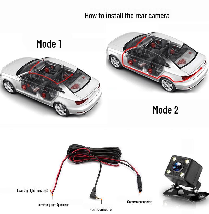 1080p HD Dash Cam with Night Vision & WiFi - 3.16" Triple Lens Car Recorder