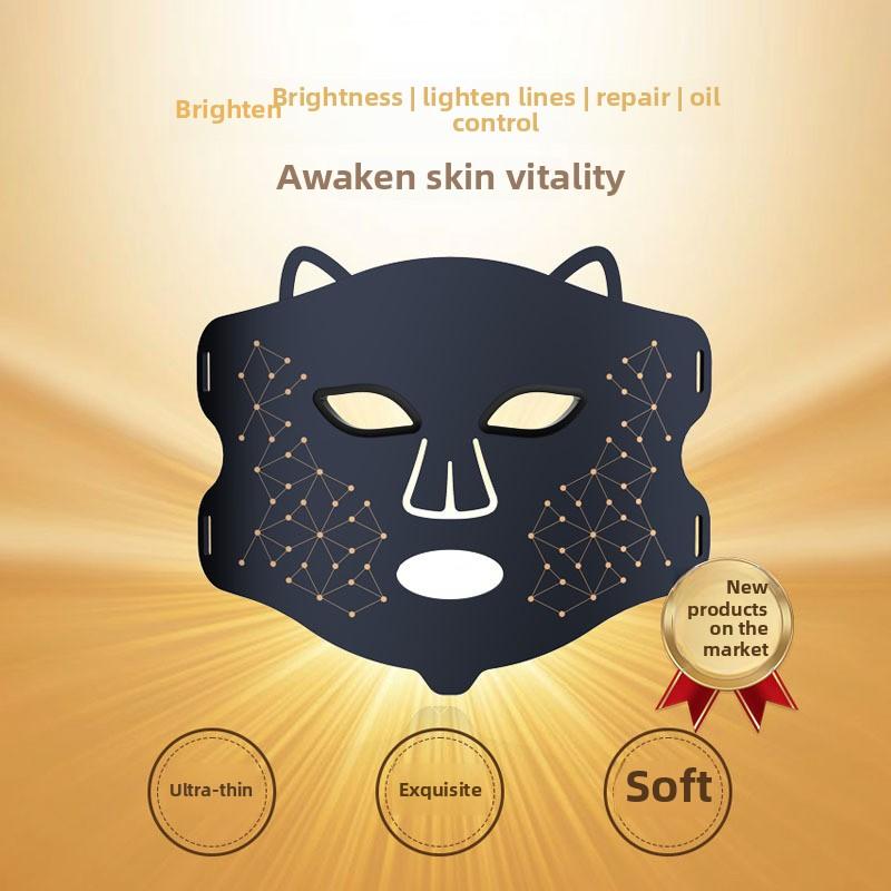 Die neue Photon Hautverjüngungs-Schönheitsmaske strafft und festigt Akne LED Rot- und Blaulicht Silikonmaske Schönheitsinstrument