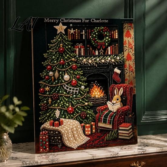 Dekorative Perlen-Bastelarbeiten Weihnachts-Malset Weihnachtsmann Rentier DIY Kunst Kreative Winterdekoration 3D Engel Wandbastelset für Erwachsene Festlich