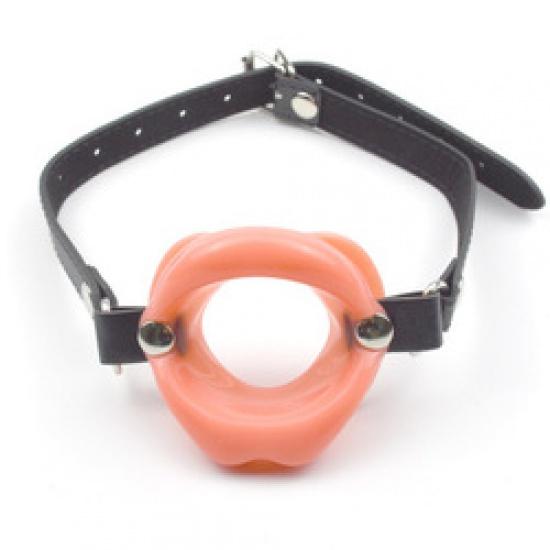 Cheap price rubber oral open lips shaped mouth gag for women bdsm SM bondage sexy mouth gags sex