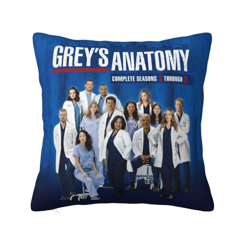 Custom Greys Anatomy Cartoon Collage Nordic Pillow Cover Decoration Car Cushion
