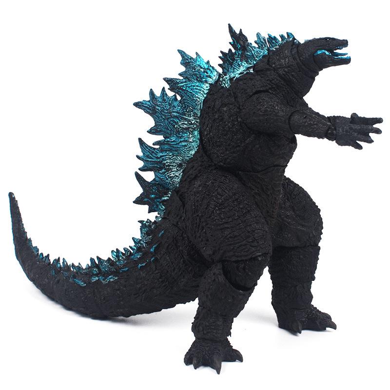 Godzilla vs Kong Figura d'Azione di Godzilla con Dorso Blu Modello con Accessorio Effetto Soffio Atomico Giocattolo da Collezione Articolato