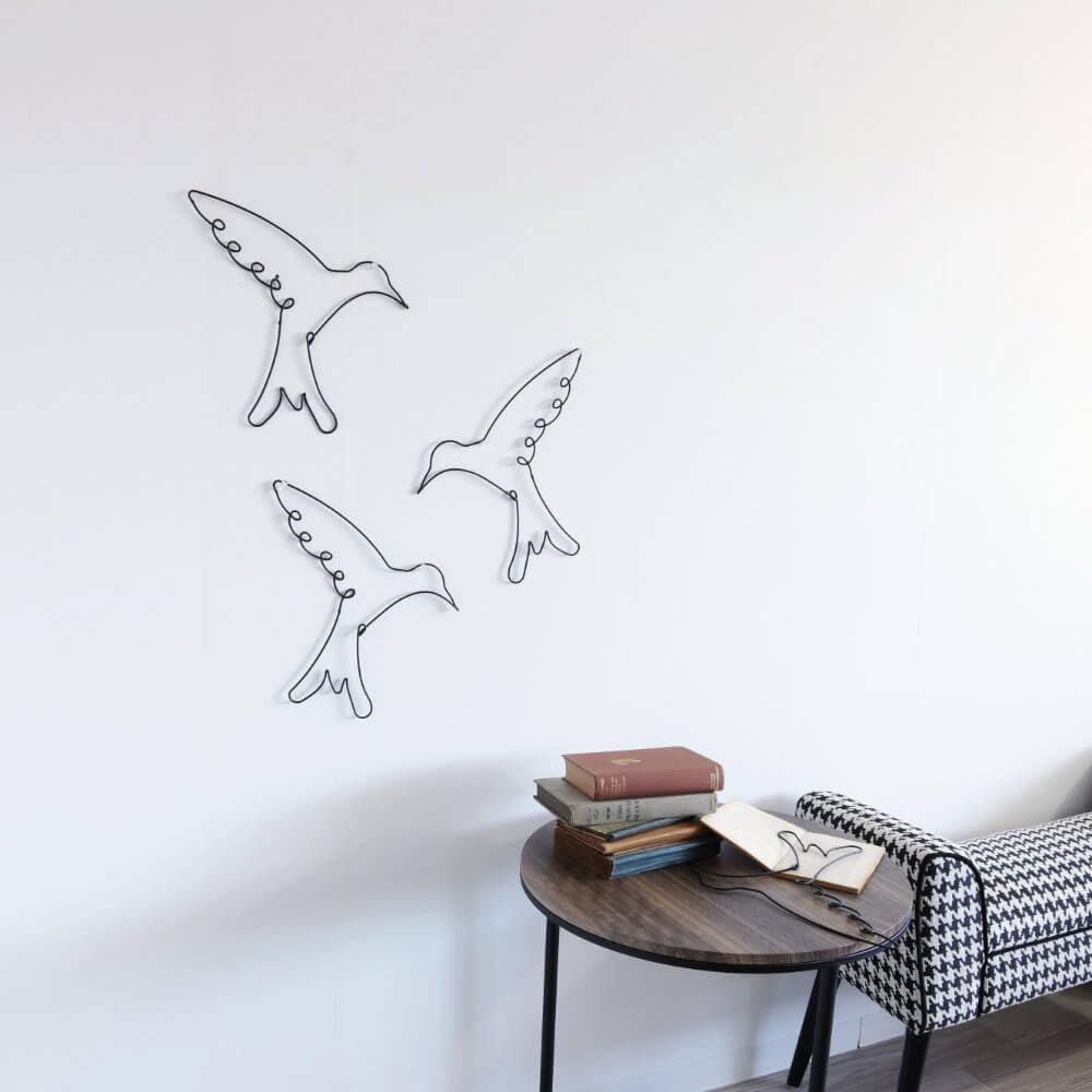 

Wall Decor, Bird Wall Art, Wall Decor, Wire Art, Kawabata Trading