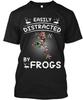 Easily Distracted By Frogs T-Shirt Made In the USA Size S To 5XL