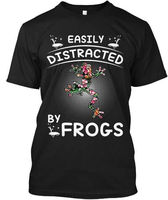Easily Distracted By Frogs T-Shirt Made in the USA Size S to 5XL XL