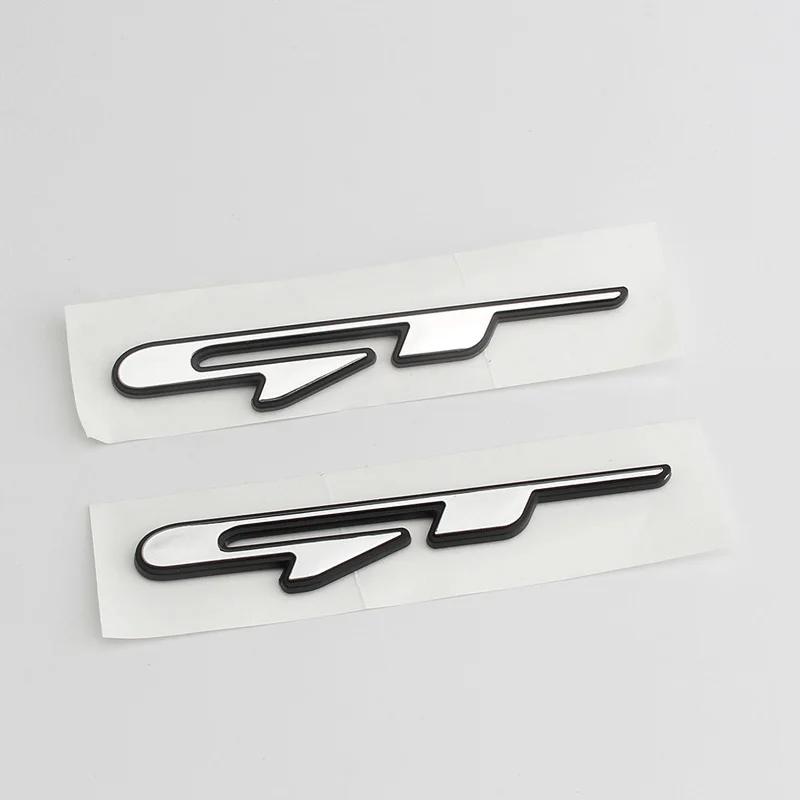 3d ABS Chrome Black Logo GT Line Emblem Car Trunk Badge Adhesive Decal GT Line Sticker Accessories