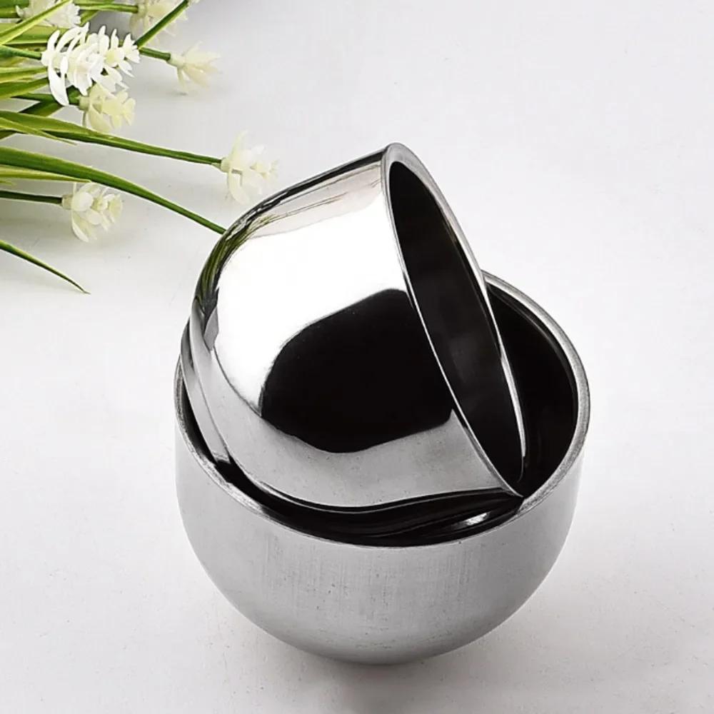 Multi-function 100/150 ML Stainless Steel Cup Double Layer Smooth Beer Cup Thicken Shaving Mug