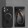 For iPhone 16 Pro Max Luxury Magsafe Magnetic Holder With Lanyard Liquid Silicone Phone Case For iPhone13 14 15 Protective Cover