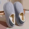 Indoor Thick Soled Anti Slip Waterproof Velvet Warm Cotton Slippers In Autumn And Winter