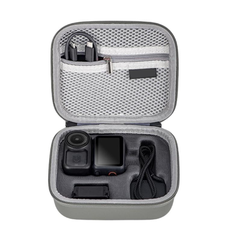 Waterproof Shockproof Hard Shell Carrying Case For Action Camera Accessories Pouch With Carabiner Lanyard Protector 1