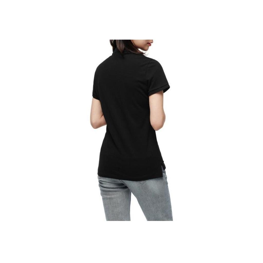 Polo Ralph Lauren SS22 Slim Fit Stretch Solid Short Sleeve Polo Shirt Women tops Black WMPOKNINCU20251-001