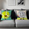 Cartoon B-BFDI Kissen Anime Kissen Sofa Bett Kopfkissenbezug Kissenbezug 45x45 cm Mode