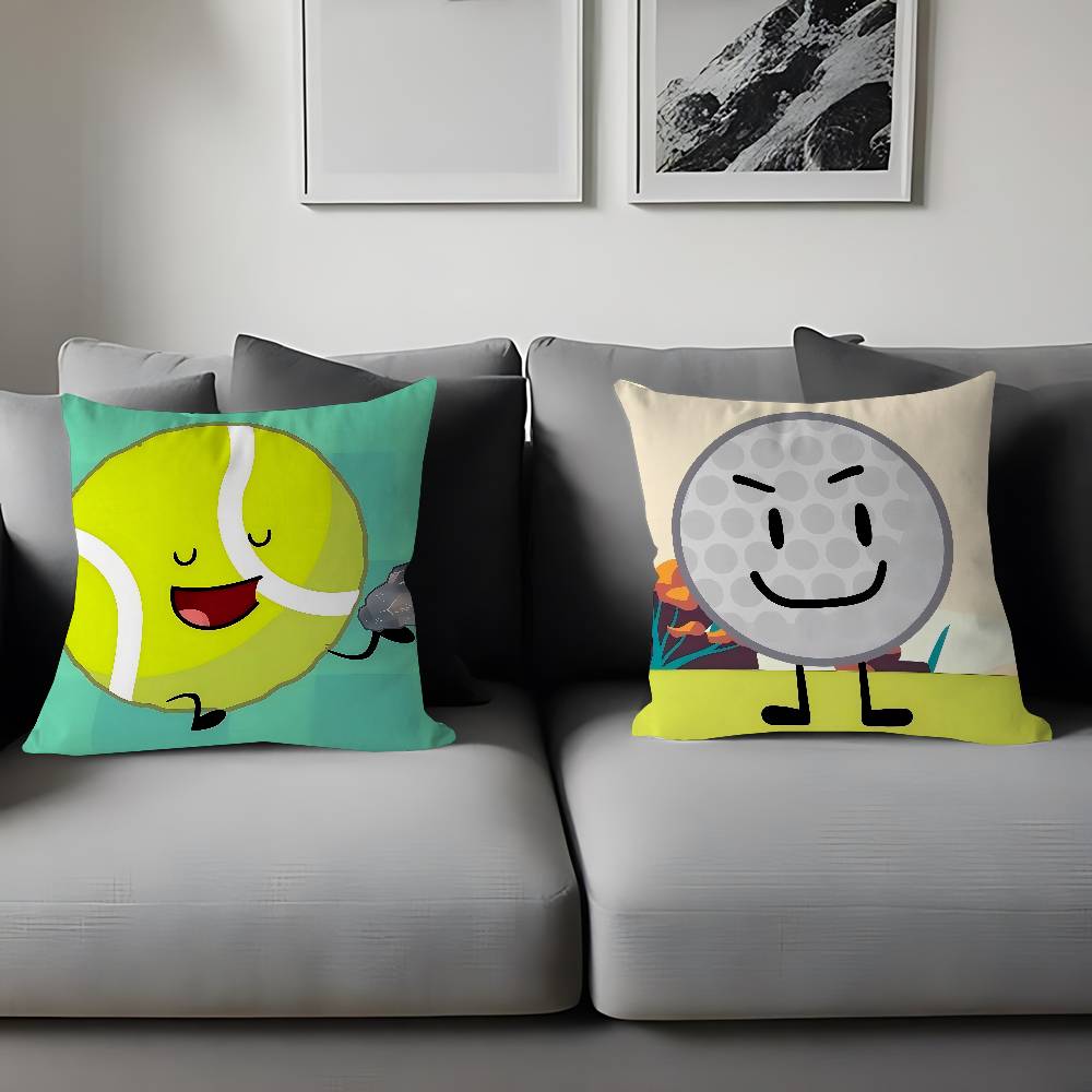 Cartoon B-BFDI Kissen Anime Kissen Sofa Bett Kopfkissenbezug Kissenbezug 45x45 cm Mode