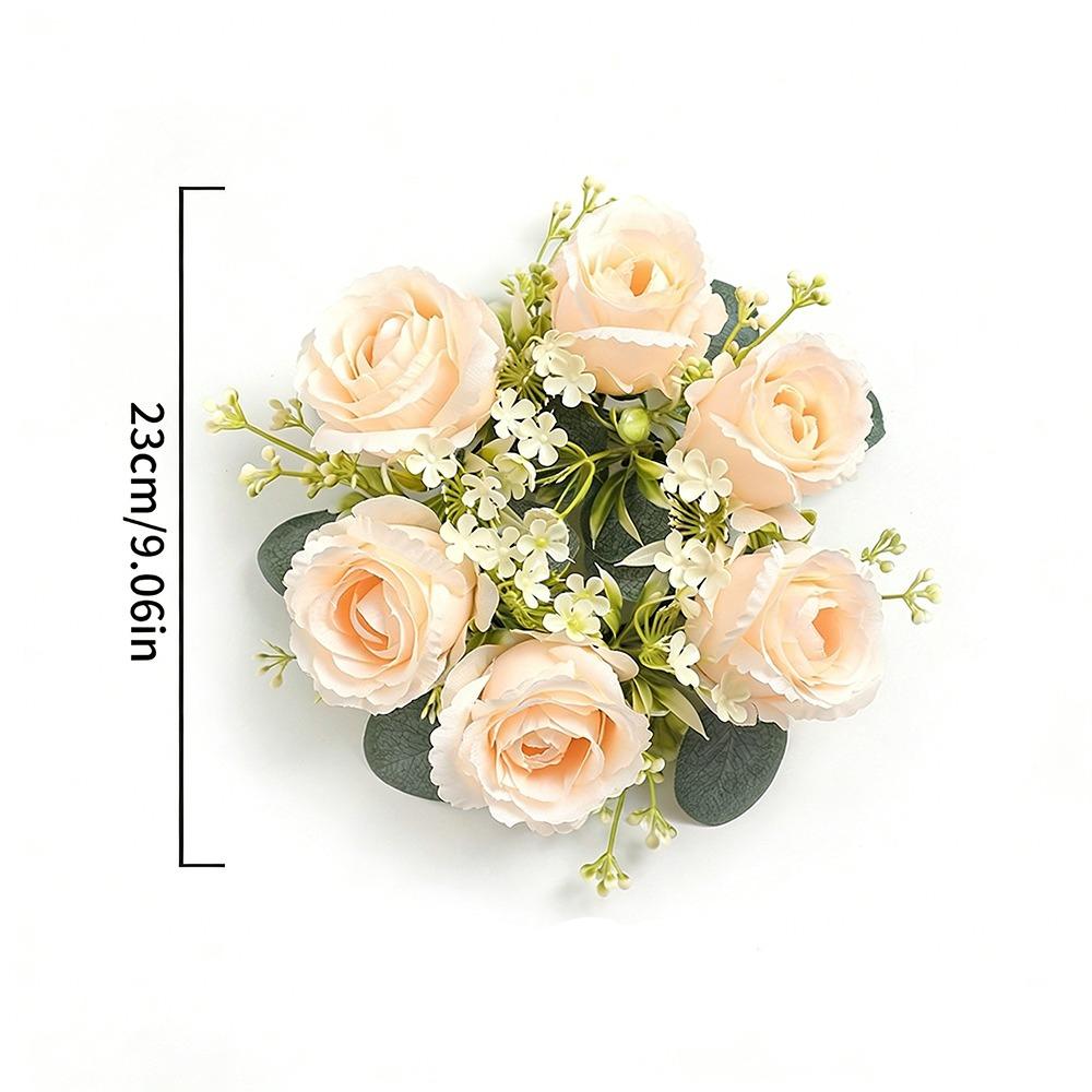 

23/33cm Size Artificial Flowers Wreath Garland Style Silk Material Silk Fake Flower Wreath Shape Artificial Flowers Garland