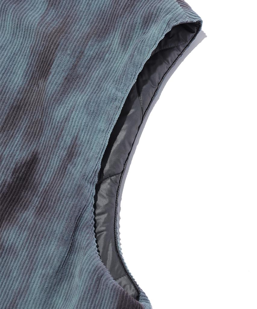Critic Dyeing Corduroy Reversible Padding Vest Charcoal