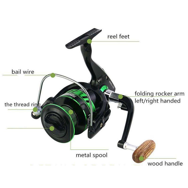 Premium Quality 12bb 5.51 Lure Spinning Reel With Metal Spool For Freshwater And Saltwater