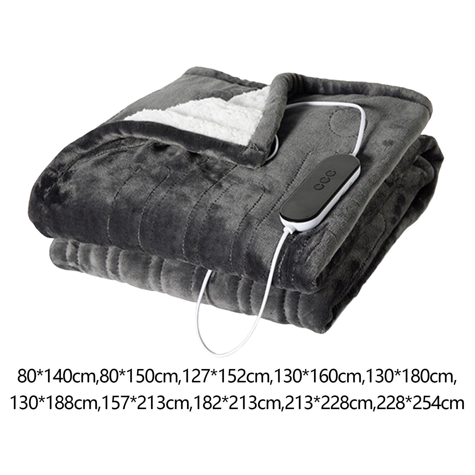 

Electric Throw Blanket 9 Levels Intelligent Timing Soft Heated Cape Flannel Heated Blanket for Home Travel Couch Bedroom Office 80cmx140cm