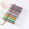 12 Colors Glitter Gel Pens 1.0Mm Color Gel Pen For School Office Coloring Book Journals Drawing Doodling Art Marker Pen