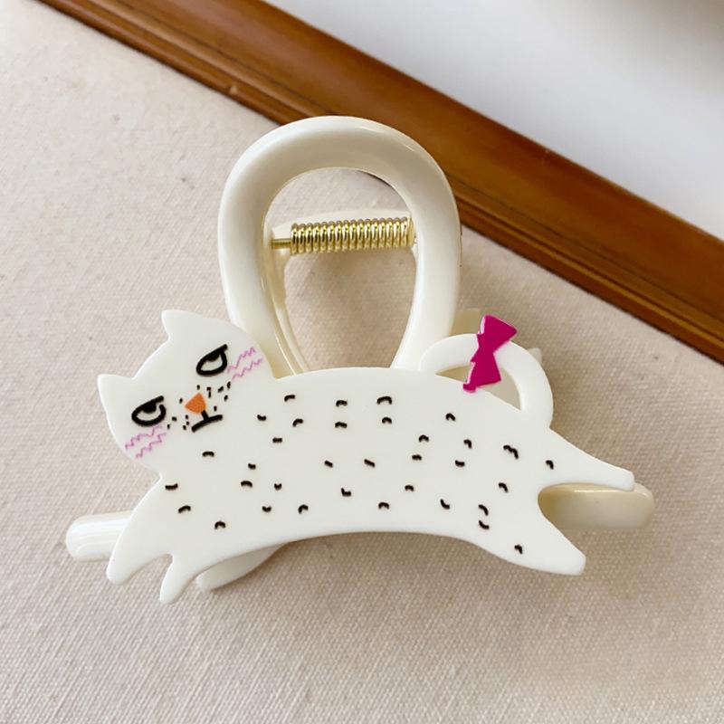 1pc New Cute Animal Dog Claw Clip Women's High-end Feeling Hair Clip Half-up Hair High Ponytail Shark Cl Headpiece