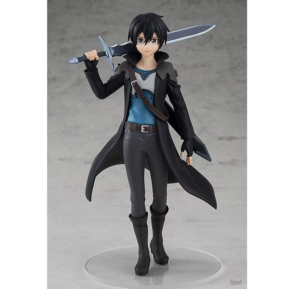 17CM Kirito Figure Sword Art Online Anime Cute Standing Posture Model Desktop Toy Doll Cool Gift Collection Ornaments PVC