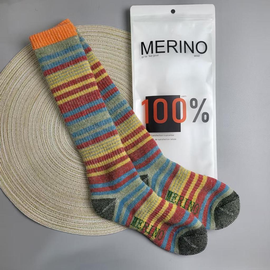 100% Merino Wool Thickened Ski & Hiking Calf Socks for Warmth
