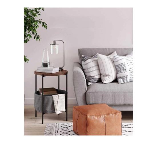 Wide Bag Bookcase Flowerpot Metal Atlantic Side Table