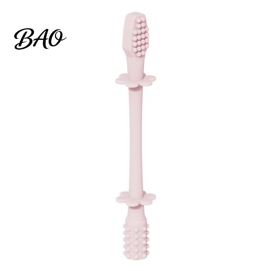 Infant Soothing Chew Toy Baby Silicone Teething Toy, Food-Grade Bite Soother for Gum Seamless One Piece Teether Relief, Anti-Finger Biting Stick,