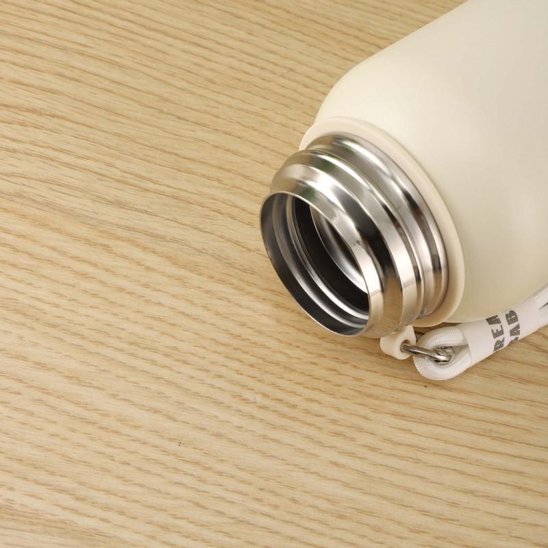 Stainless Steel Vacuum Insulated Travel Mug With Carry Rope 500ml Outdoor Hiking Camping Office Student Use