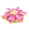 Les Trésors De Lily [G7626] - Pink 'Flora' Gold Plated Pendant