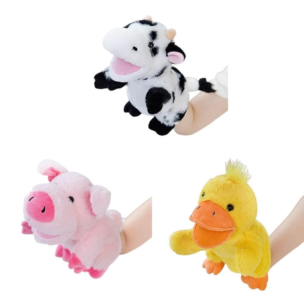 Tiger Waschbär Tier Handpuppe Interaktiver Löwe Mund Beweglich Kaninchen Plüschtier Handschuhe