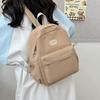 Schoolbag Summer Solid Color High Value Schoolbag Female College Student Simple Versatile Backpack Fashion Lightweight Travel Mini Backpack