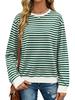 New Striped Christmas Style Women's Long Sleeve European/American Loose Hoodie