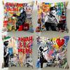 Klasyczna poszewka na poduszkę Banksy Miękka i Łatwa do prania – Wszechstronna na kanapę, łóżko, podróż i do biura